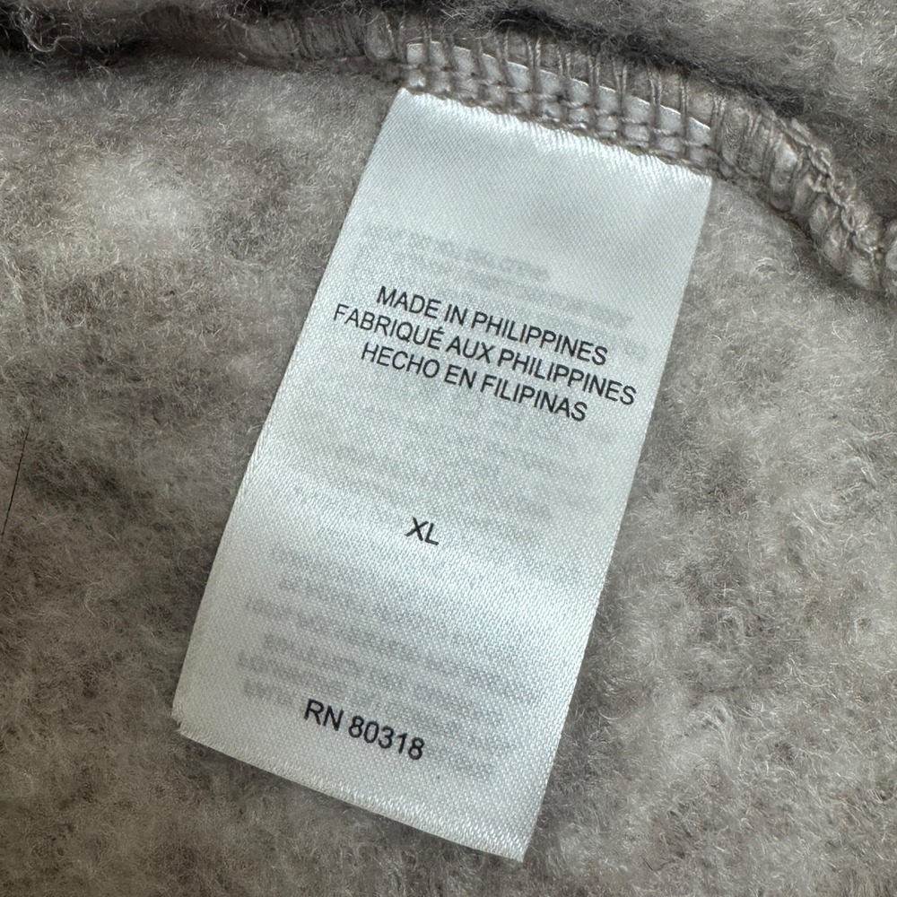 Lucky Brand Faux Shearling Teddy Jacket Women XL Grey‎ Beige Quilted Placket - Picture 5 of 12